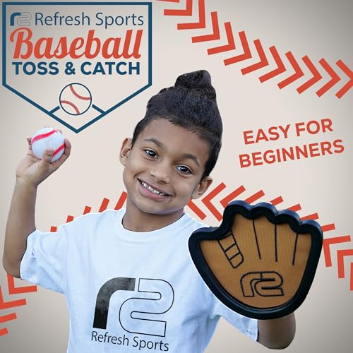 Toss and Catch Ball Game Set - Easy to Use Sticky Balls & Beginner Baseball Training Glove - Premium Toy Paddle Fits All Hand Sizes From Toddlers to Teens & Adults - Fun Gift Idea for Boys and Girls - style: 2 Pack