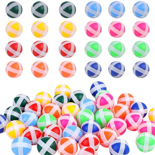80 Pieces Dart Board Sticky Balls, Colorful Sticky Balls for Fabric Dart Board Game Accessories, Indoor Outdoor Sport Party Game(8 Colors)