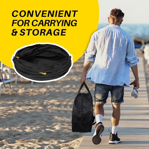 Disc Golf Basket Set with 2 Flying Discs | Foldable Backyard & Beach Toss Game for Adults | All-Weather Outdoor Games with Carry Bag | Perfect for Lawn, Tailgating & Camping Games