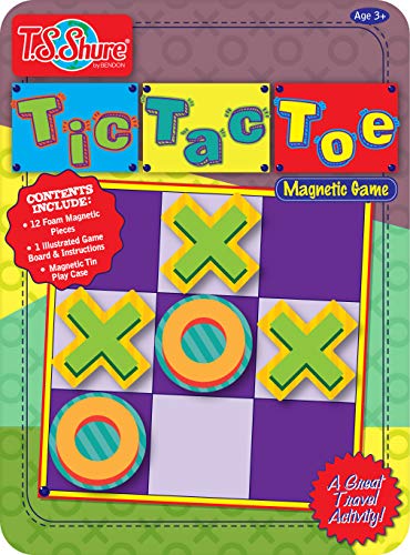 TS Shure by Bendon Tic-Tac-Toe Games Magnetic Activity Tin with Foam Magnet Sheet 50522 - style: Tic Tac Toe Game Tin