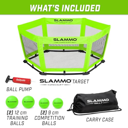 GoSports Slammo Rally - Vertical Net for Longer Rallies - Choose Original or Hardcourt Roundnet Game Set - style: Hardcourt
