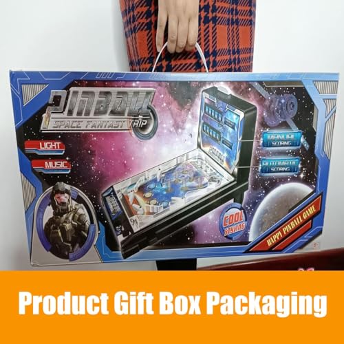 Tabletop Pinball Machine Game 42x27x24.5 Cm Mini Pinball Machine Toys with Lights and Sounds, Retro Arcade Machine Electronic Pinball Ball Shooting Game Machin