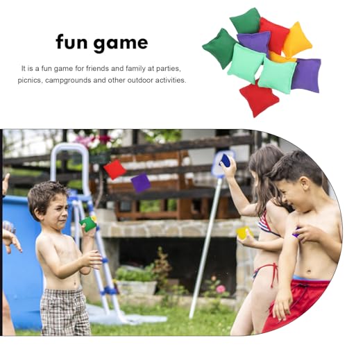 Mini Bean Bags for Tossing Game, 10Pcs Kids Throwing Game Bean Bag Small Toy Throwing Sandbags Nylon Tossing Game Cornhole Bags Hand Toss Game Props for Indoor Outoodr (Double-Stitched, 2 X 2)