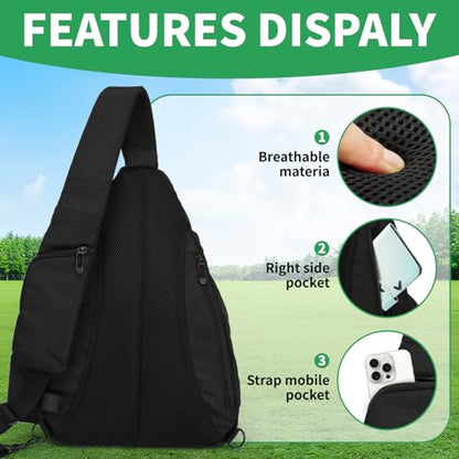 MOYAQI Disc Golf Bag with Retriever Holder and Storage Pockets, Disc Golf Backpack with 8-10 Disc Capacity, Padded Adjustable Strap and Back Panel, Lightweight and Durable - color: Dark black