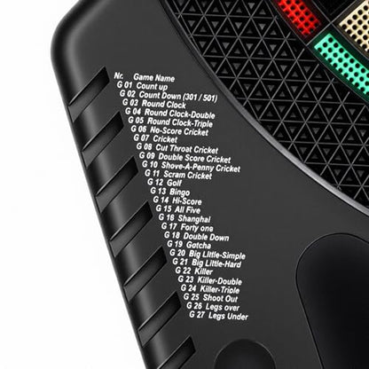 Electronic Dart Board, Soft Tip Dartboard Set with 27 Games & 243 Variants, Wall Mounted Dart Board with 4 Counting LED Screen, for Home, Bar, Cafe, Club (20" x 17", Black)