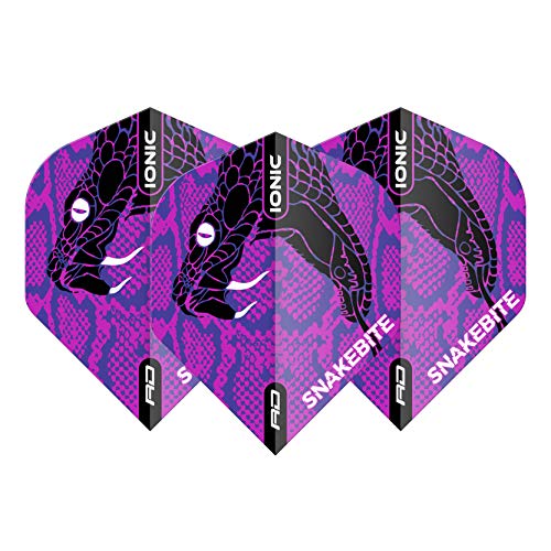 RED DRAGON Snakebite Ionic Dart Flights - 3 Sets Per Pack (9 Dart Flights in Total)