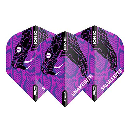 RED DRAGON Snakebite Ionic Dart Flights - 3 Sets Per Pack (9 Dart Flights in Total)