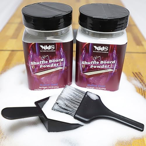 Shuffleboard Sand - Shuffleboard Wax with Mini Dustpan and Mini Brush Set for Shuffleboard Table, 2 Cans - color: 2 Cans Medium Sand