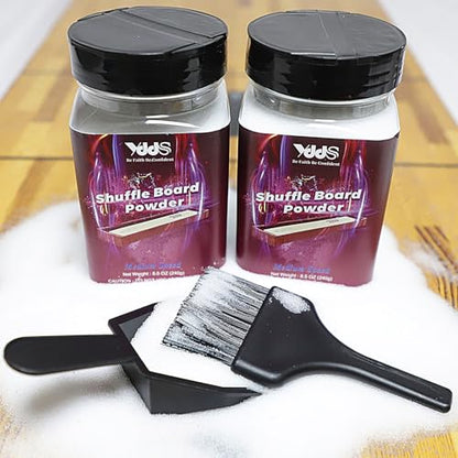 Shuffleboard Sand - Shuffleboard Wax with Mini Dustpan and Mini Brush Set for Shuffleboard Table, 2 Cans - color: 2 Cans Medium Sand