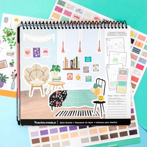 Fashion Angels Interior Design Sticker Stylist Set, Includes 20 Style Boards, 14 Sticker Sheets & 550+ Aesthetic Room Decor Stickers, Ideal for Kids & Girls - style: Custom