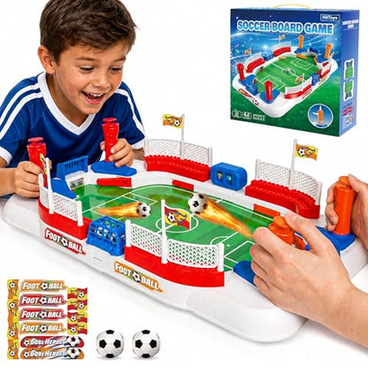 Soccer Board Game for Kids, Mini Football Tabletop Game Toy Interactive Pinball Soccer Toy with Score Counter & Dual Flipper, Indoor Family Tabletop Game, Birthday for Boys Girls Ages 6-12