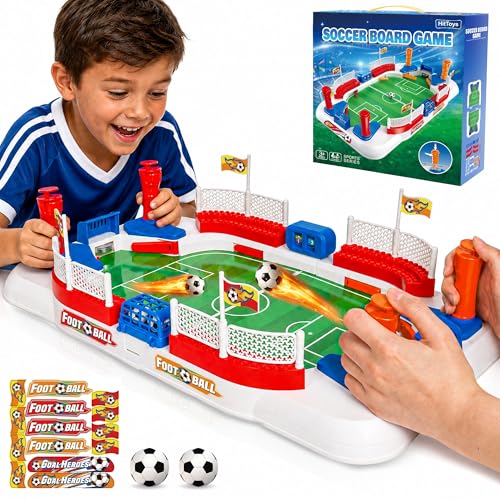 Soccer Board Game for Kids, Mini Football Tabletop Game Toy Interactive Pinball Soccer Toy with Score Counter & Dual Flipper, Indoor Family Tabletop Game, Birthday for Boys Girls Ages 6-12