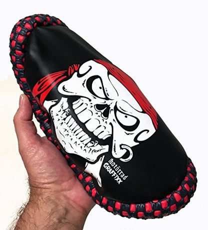 Skull Black - Red 9 Inch Flyer - Flying Disc - Frisbee 140g - Soft Catches-Great for Adults or Team Player, Indoor or Outdoor by: Saturnian I