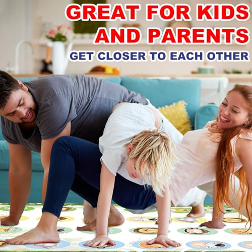 Lonfliness Jungle Animal Pose Balance Floor Game for 2 or More Players,Animal Large Mat Party Game Indoor Outdoor Family Reunion Games for Friends Adult Group Activity Jungle Party Favor Gift