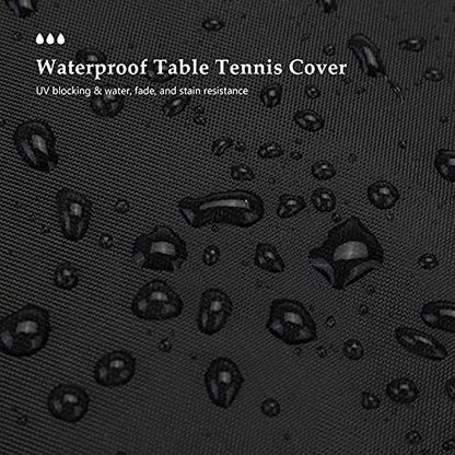 Table Tennis Cover Ox Cloth Pong Table Cover with Drawstring Full Protection Table Cover for Indoor or Outdoor Patio Protective Cover
