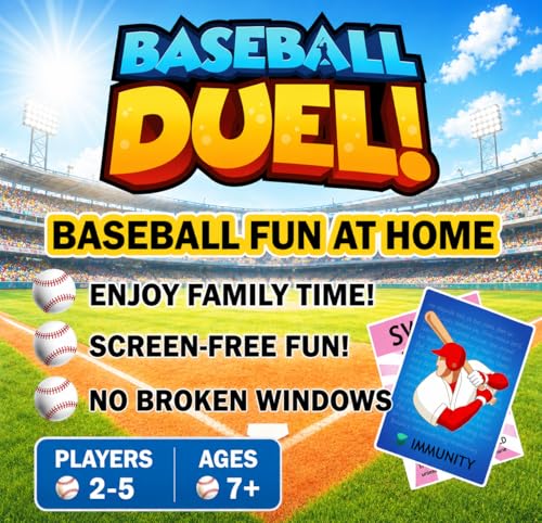 Card Game – Fast-Paced Puzzle & Strategy Baseball Game for Kids, Teens & Adults | 2–4 Players or Team Play | Ages 7+ | Little League to MLB-Inspired Sports Family Game Night Fun