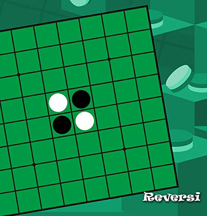 Mini Reversi (Othello) Board Game Set -7.9”, Magnetic Travel Folding Board Game, Family Fun Game/Gift for Kids (Mini Rounded Corner Style) - style: Mini Rounded Corner Style