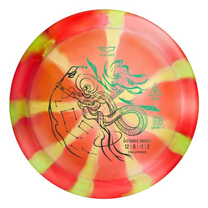 Yikun PDGA Disc Golf Distance Driver 165-176g Glaze Line FUXI Perfect for Outdoor Games and Competition