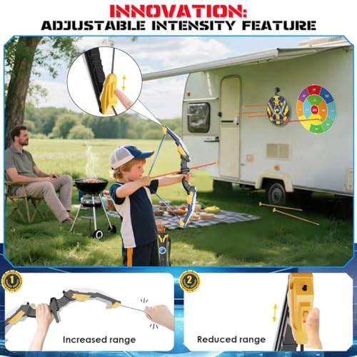 Kids Bow and Arrow Set LED Light Up Archery Set with 10 Suction Cup Arrows, 2 Archery Targets Indoor Outdoor Games for Kids Ages 4-8 8-12 Birthday Gifts Toys for 5 6 7 8 9 10 11 12 Year Old Boys Girls