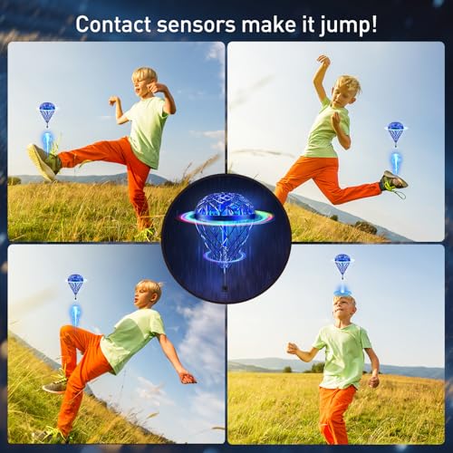 AMERFIST The Latest Cool and Magical Flying Toy, Combining AI Motion Control Technology with Contact Sensing System, Make it Become Bounce & Flip & Flight Toys, Fully unleashing Your Creativity. - color: Blue