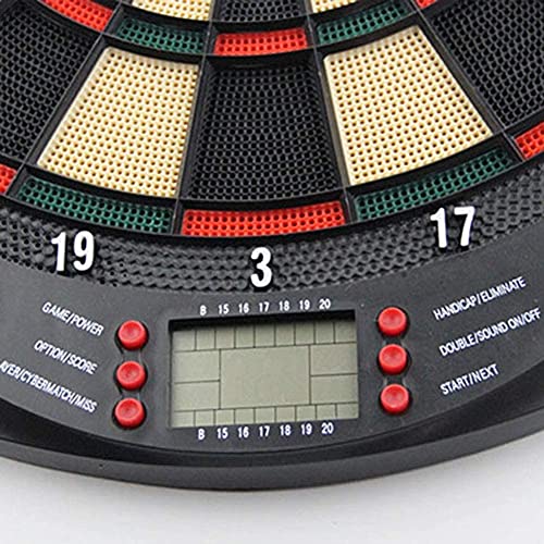 Electronic Dart Board, Electronic Darts Board Set Automatic LCD Scoring Display Score Dart Plate Board with 6pcs Soft