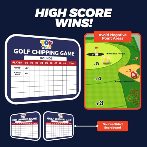TOY Life Chipping Golf Game Mat Indoor Outdoor Games for Adults and Family Kids Outdoor Play Equipment Stick Chip Game Indoor Golf Set Backyard Games Outdoor Toys for Kids - style: Golf Green Style
