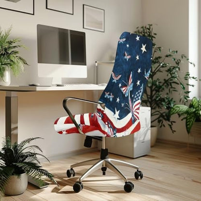 Office Chair Cover America 250, Removable Office Computer Game Chair Slipcovers Stretchy Polyester Covers for Reclining Racing Gaming Gaming Chair - color: America 250, size: Large