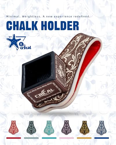 CRICAL Portable Magnetic Pool Chalk Holder Square Chalk Cube Holder Billiard Cue Accessory Gift Idea - color: Brown White