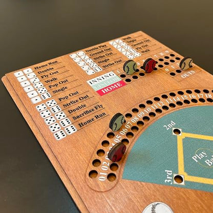 CBLKUS Baseball Dice Board Game,Fun Board Game with Dice,Wooden Baseball Games for Family,Party and Holiday Gatherings,Baseball Board Game Premium Version