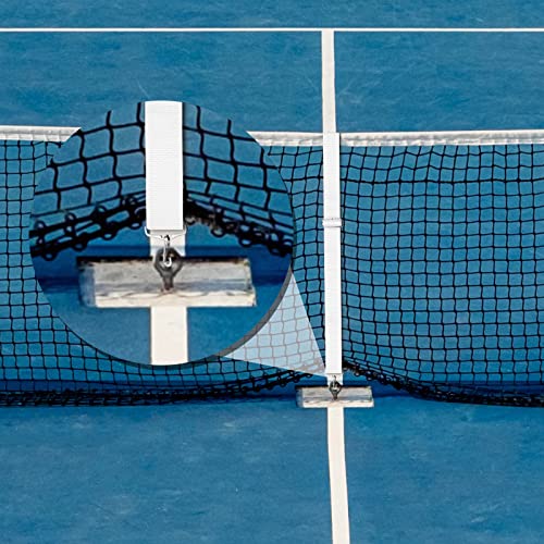 2 Pack Tennis Net Center Strap with Stainless Steel Buckle, Court Anchor Strap for Tournament Training