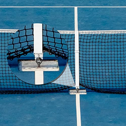 2 Pack Tennis Net Center Strap with Stainless Steel Buckle, Court Anchor Strap for Tournament Training