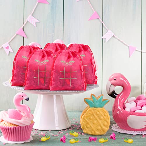 Sotiff 36 Sets Hawaiian Flamingo Party Favors Bulk Summer Tic Tac Toe Game Luau Party Decorations Pineapple Themed Birthday Supply - style: Flamingo