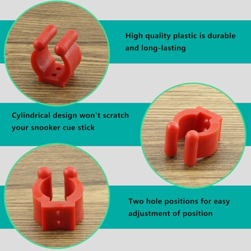 12 PCS Fishing Rod Clips, Wall Mount Fishing Pole Holder Clips for 0.66" to 0.95" Poles, Pool Cue Holder Storage Rack Replacement (Red) - color: Red