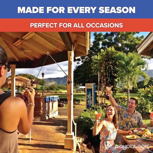 Play Platoon Hook and Ring Toss Bar Game for Adults - Wood Toss Ring Game for Adults - Perfect Home, Basements, & Bar Gifts - color: Brown with Pole