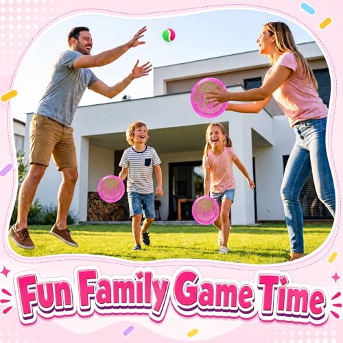 Arrowbash Toss and Catch Ball Game for Kids, 12 Paddles and 6 Sticky Balls, Toddler Baseball Glove & Catch Ball Toys Beach Outdoor Toys Birthday Gift Set for Ages 5 6 7 8-12(12 Pcs,Ice Cream) - style: Ice Cream