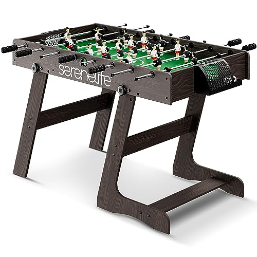 SereneLife Full Size Foosball & 58" Air Hockey Tables, Soccer Set with Accessories
