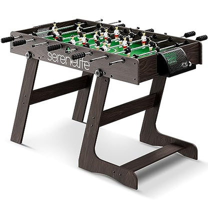 SereneLife Full Size Foosball & 58" Air Hockey Tables, Soccer Set with Accessories