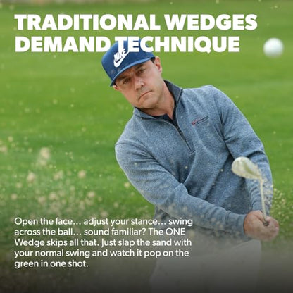 Performance Golf ONE Wedge | Accelerates The Club Through Any Lie | Solid Shots | No Chunking | Gets You On The Green in One Shot - size: Left, style: 56 Degrees