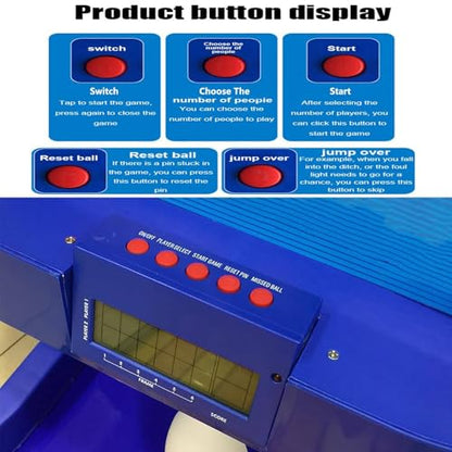 LED Electronic Bowling Alley Game Console - 2m Indoor Sports Game with Automatic Reset, Simulation Sound Effects - Fun Family Game for Kids & Adults - size: 3.5m