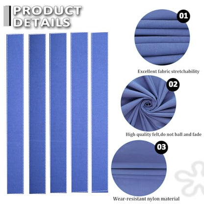 Podoy 8ft Pool Table Replacement Kit, Pool Table Bumpers (Set of 6) with Felt Cloth/Cushion Facings (Set of 12) for Billiard Rail Rubber Bumpers Home & Pro Use Billiard Rail & Pocket Accessories - color: BULE WITH CLOTH