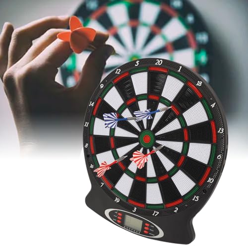 SUNGOOYUE Electronic Dartboard, Built in High Resistance Capacitance Technology Auto Scoring Board Set with and Multiplayer Mode, for Family Office Entertainment