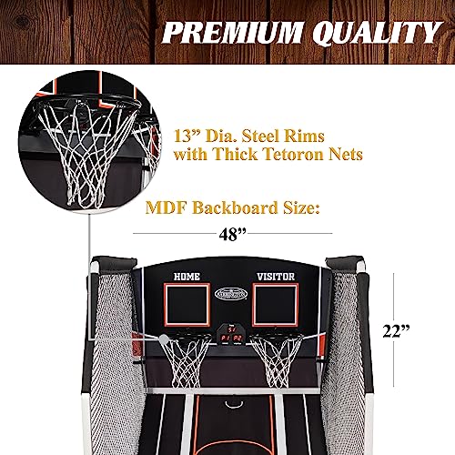 Barrington Billiards Urban Collection Arcade Basketball Game with Electronic Scoring and 7-inch Basketball Set, White
