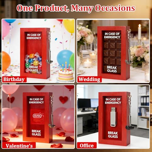 Funny Office Emergency Box w/Hammer, Break in Case of Emergency Box, DIY Stress Relief Gag Gift for Coworker, Desk Decor & White Elephant Gift for Friends, Coworkers & Family, Money Gift Idea - style: Regular Emergency Box