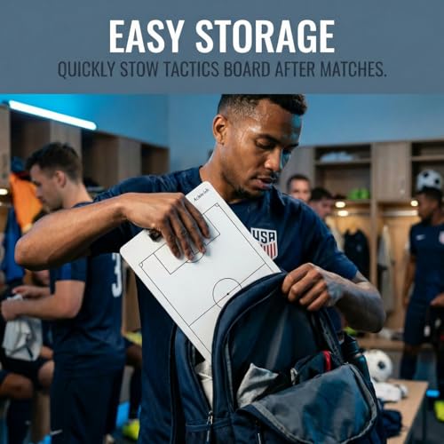 Premium Clipboard for Coaches, Durable Dry Erase WhiteBoard, Simplicity Sharpens Focus, Tactical Coaching Clip Boards, Sporting Goods Clipboards(Soccer) - style: Soccer