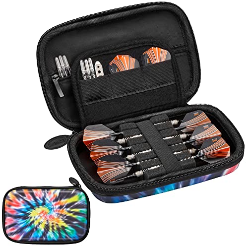 Casemaster by GLD Products Sentinel 6 Dart Case, Holds Extra Accessories, Tips, Shafts and Flights, Compatible with Steel Tip and Soft Tip Darts, Impact & Water Resistant Tactech Shell, Tie Dye - color: Tie Dye