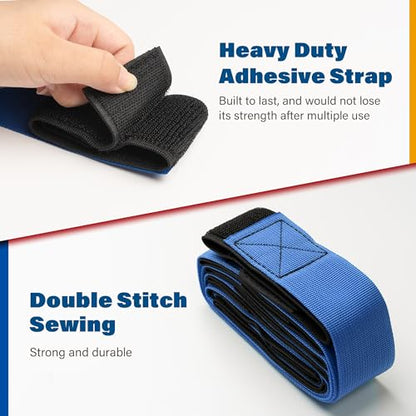 2PK Team Building Games for Work & Field Day Birthday Party, Outdoor Activities, Backyard Games Party, Relay Races for Family - Adjustable Nylon Cooperative Bands with Carry Bag