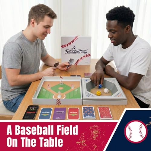 [Base on Board Lite] Realistic Baseball Tabletop Board Game, Dedicated Mobile App Integration, 3 Twelve-Sided Dice, 86 Strategy Cards, for Stove League Season, for Baseball Fans, for Ages 12+
