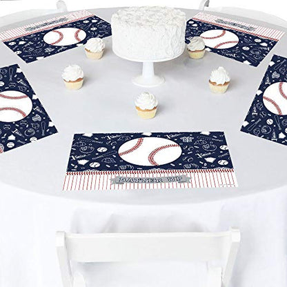 Big Dot of Happiness Batter Up - Baseball - Paper Birthday Party Coloring Sheets - Activity Placemats - Set of 16