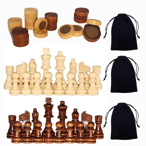 Premium Checkers & Wooden Chess Checkers Replacement Pieces Chess piece