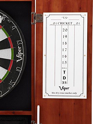 Viper by GLD Products Metropolitan Solid Wood Cabinet & Sisal/Bristle Dartboard Play-Ready Bundle - color: Cinnamon, style: Premium Set